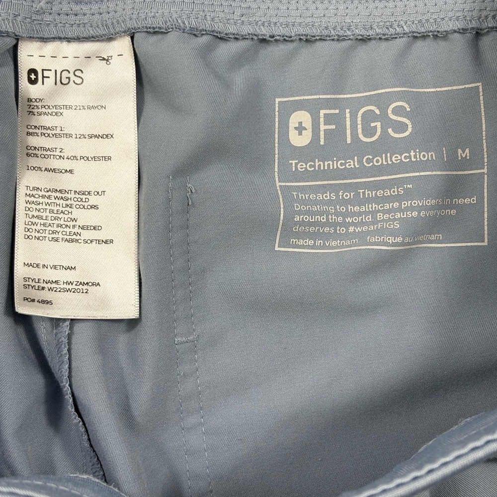 FIGS Women’s High Waist Zamora Jogger Scrub Pants in Light Gray | Size Medium - Picture 10 of 10